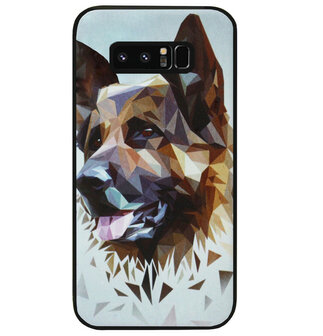 ADEL Siliconen Back Cover Softcase Hoesje voor Samsung Galaxy Note 8 - Duitse Herder Hond