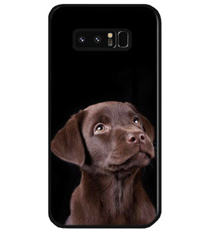 ADEL Siliconen Back Cover Softcase Hoesje voor Samsung Galaxy Note 8 - Labrador Retriever Hond Bruin
