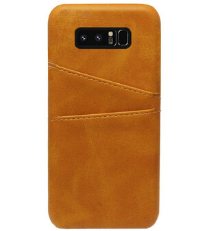 ADEL Kunstleren Back Cover Pasjes Hoesje voor Samsung Galaxy Note 8 - Bruin