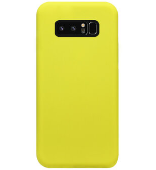 ADEL Premium Siliconen Back Cover Softcase Hoesje voor Samsung Galaxy Note 8 - Geel