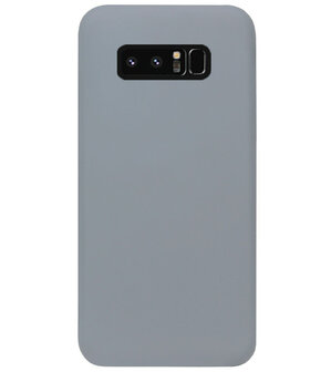 ADEL Siliconen Back Cover Softcase Hoesje voor Samsung Galaxy Note 8 - Grijs