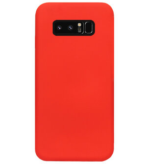 ADEL Siliconen Back Cover Softcase Hoesje voor Samsung Galaxy Note 8 - Rood