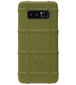 RUGGED SHIELD Rubber Bumper Case Hoesje voor Samsung Galaxy Note 8 - Groen
