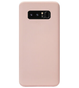 ADEL Premium Siliconen Back Cover Softcase Hoesje voor Samsung Galaxy Note 8 - Lichtroze