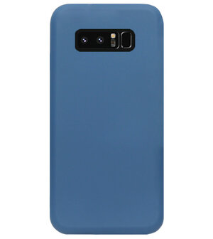 ADEL Premium Siliconen Back Cover Softcase Hoesje voor Samsung Galaxy Note 8 - Blauw