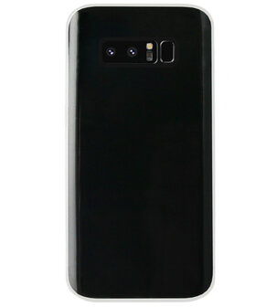 ADEL Siliconen Back Cover Softcase Hoesje voor Samsung Galaxy Note 8 - Doorzichtig Transparant