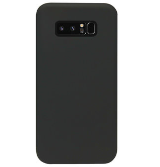 ADEL Siliconen Back Cover Softcase Hoesje voor Samsung Galaxy Note 8 - Zwart