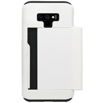 ADEL Kunststof Back Cover Hardcase Hoesje voor Samsung Galaxy Note 9 - Pasjeshouder Wit
