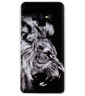 ADEL Siliconen Back Cover Softcase Hoesje voor Samsung Galaxy Note 9 - Leeuw Zwart