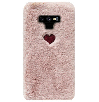 ADEL Siliconen Back Cover Softcase Hoesje voor Samsung Galaxy Note 9 - Hartjes Roze