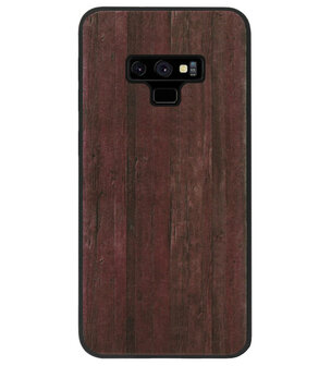 ADEL Siliconen Back Cover Softcase Hoesje voor Samsung Galaxy Note 9 - Hout Design Bruin