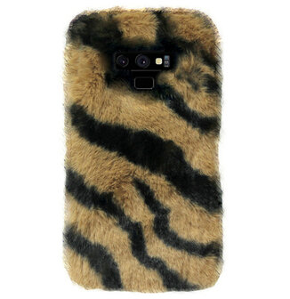 ADEL Siliconen Back Cover Softcase Hoesje voor Samsung Galaxy Note 9 - Luipaard Fluffy Bruin