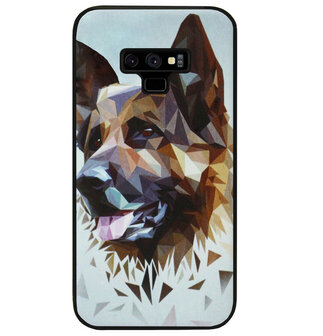 ADEL Siliconen Back Cover Softcase Hoesje voor Samsung Galaxy Note 9 - Duitse Herder Hond