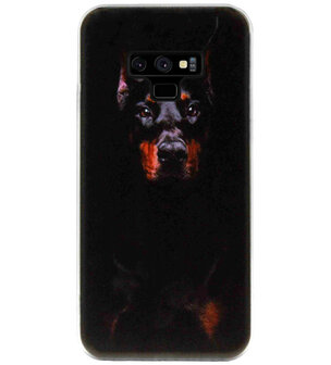 ADEL Siliconen Back Cover Softcase Hoesje voor Samsung Galaxy Note 9 - Dobermann Pinscher Hond