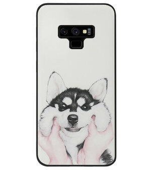 ADEL Siliconen Back Cover Softcase Hoesje voor Samsung Galaxy Note 9 - Husky Hond