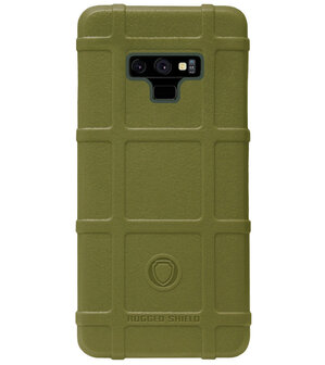 RUGGED SHIELD Rubber Bumper Case Hoesje voor Samsung Galaxy Note 9 - Groen