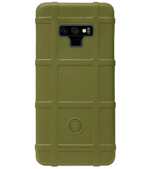 RUGGED SHIELD Rubber Bumper Case Hoesje voor Samsung Galaxy Note 9 - Groen
