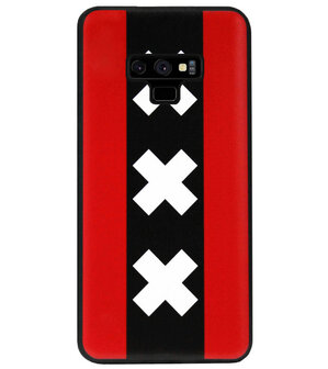 ADEL Siliconen Back Cover Softcase Hoesje voor Samsung Galaxy Note 9 - Amsterdam Andreaskruisen