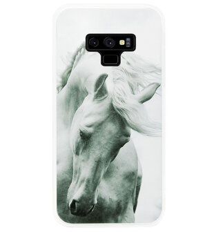 ADEL Siliconen Back Cover Softcase Hoesje voor Samsung Galaxy Note 9 - Paarden