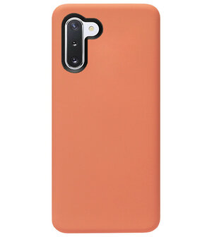 ADEL Premium Siliconen Back Cover Softcase Hoesje voor Samsung Galaxy Note 10 - Oranje