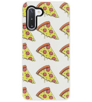 ADEL Siliconen Back Cover Softcase Hoesje voor Samsung Galaxy Note 10 - Junkfood Pizza