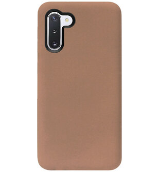 ADEL Siliconen Back Cover Softcase Hoesje voor Samsung Galaxy Note 10 - Bruin
