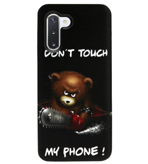 ADEL Siliconen Back Cover Softcase Hoesje voor Samsung Galaxy Note 10 - Don&#039;t Touch My Phone Beren