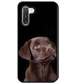 ADEL Siliconen Back Cover Softcase Hoesje voor Samsung Galaxy Note 10 - Labrador Retriever Hond Bruin