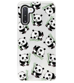 ADEL Siliconen Back Cover Softcase Hoesje voor Samsung Galaxy Note 10 - Panda Liggend