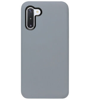 ADEL Siliconen Back Cover Softcase Hoesje voor Samsung Galaxy Note 10 - Grijs
