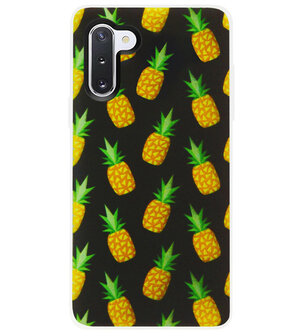 ADEL Siliconen Back Cover Softcase Hoesje voor Samsung Galaxy Note 10 - Ananas