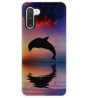 ADEL Kunststof Back Cover Hardcase Hoesje voor Samsung Galaxy Note 10 - Dolfijn