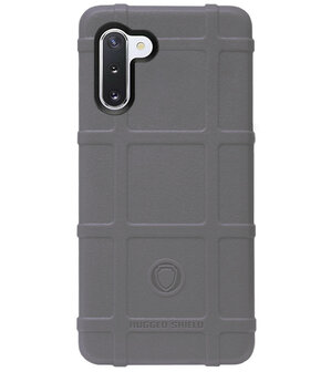 RUGGED SHIELD Rubber Bumper Case Hoesje voor Samsung Galaxy Note 10 - Grijs