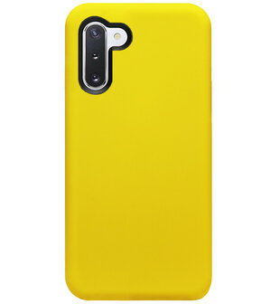 ADEL Siliconen Back Cover Softcase Hoesje voor Samsung Galaxy Note 10 - Geel