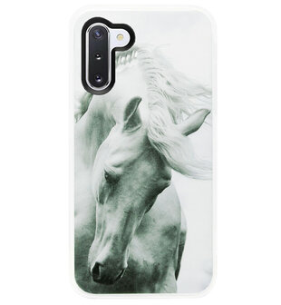 ADEL Siliconen Back Cover Softcase Hoesje voor Samsung Galaxy Note 10 - Paarden