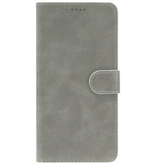 LC.IMEEKE Kunstleren Book Case Portemonnee Pasjes Hoesje voor Samsung Galaxy Note 10 Plus - Grijs