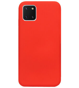 ADEL Siliconen Back Cover Softcase Hoesje voor Samsung Galaxy Note 10 Lite - Rood