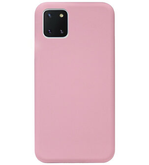 ADEL Siliconen Back Cover Softcase Hoesje voor Samsung Galaxy Note 10 Lite - Roze