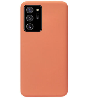 ADEL Premium Siliconen Back Cover Softcase Hoesje voor Samsung Galaxy Note 20 - Oranje