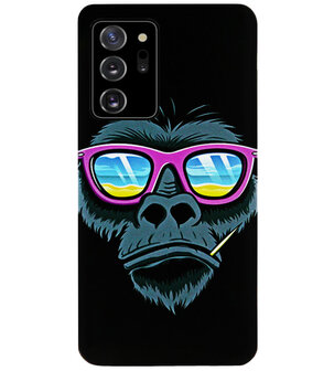 ADEL Siliconen Back Cover Softcase Hoesje voor Samsung Galaxy Note 20 - Gorilla Apen