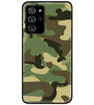 ADEL Siliconen Back Cover Softcase Hoesje voor Samsung Galaxy Note 20 - Camouflage