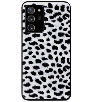 ADEL Siliconen Back Cover Softcase Hoesje voor Samsung Galaxy Note 20 - Luipaard Wit