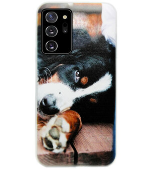ADEL Siliconen Back Cover Softcase Hoesje voor Samsung Galaxy Note 20 - Berner Sennenhond