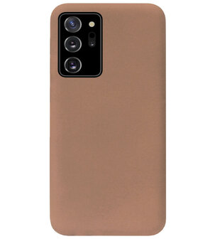 ADEL Siliconen Back Cover Softcase Hoesje voor Samsung Galaxy Note 20 - Bruin