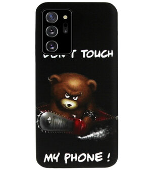 ADEL Siliconen Back Cover Softcase Hoesje voor Samsung Galaxy Note 20 - Don&#039;t Touch My Phone Beren