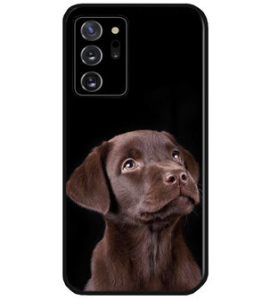 ADEL Siliconen Back Cover Softcase Hoesje voor Samsung Galaxy Note 20 - Labrador Retriever Hond Bruin