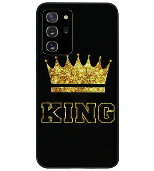 ADEL Siliconen Back Cover Softcase Hoesje voor Samsung Galaxy Note 20 - King Koning