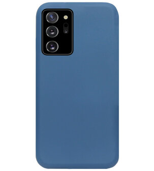 ADEL Premium Siliconen Back Cover Softcase Hoesje voor Samsung Galaxy Note 20 - Blauw