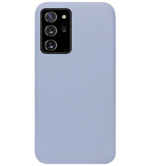 ADEL Premium Siliconen Back Cover Softcase Hoesje voor Samsung Galaxy Note 20 - Lavendel Grijs