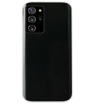 ADEL Siliconen Back Cover Softcase Hoesje voor Samsung Galaxy Note 20 - Doorzichtig Transparant
